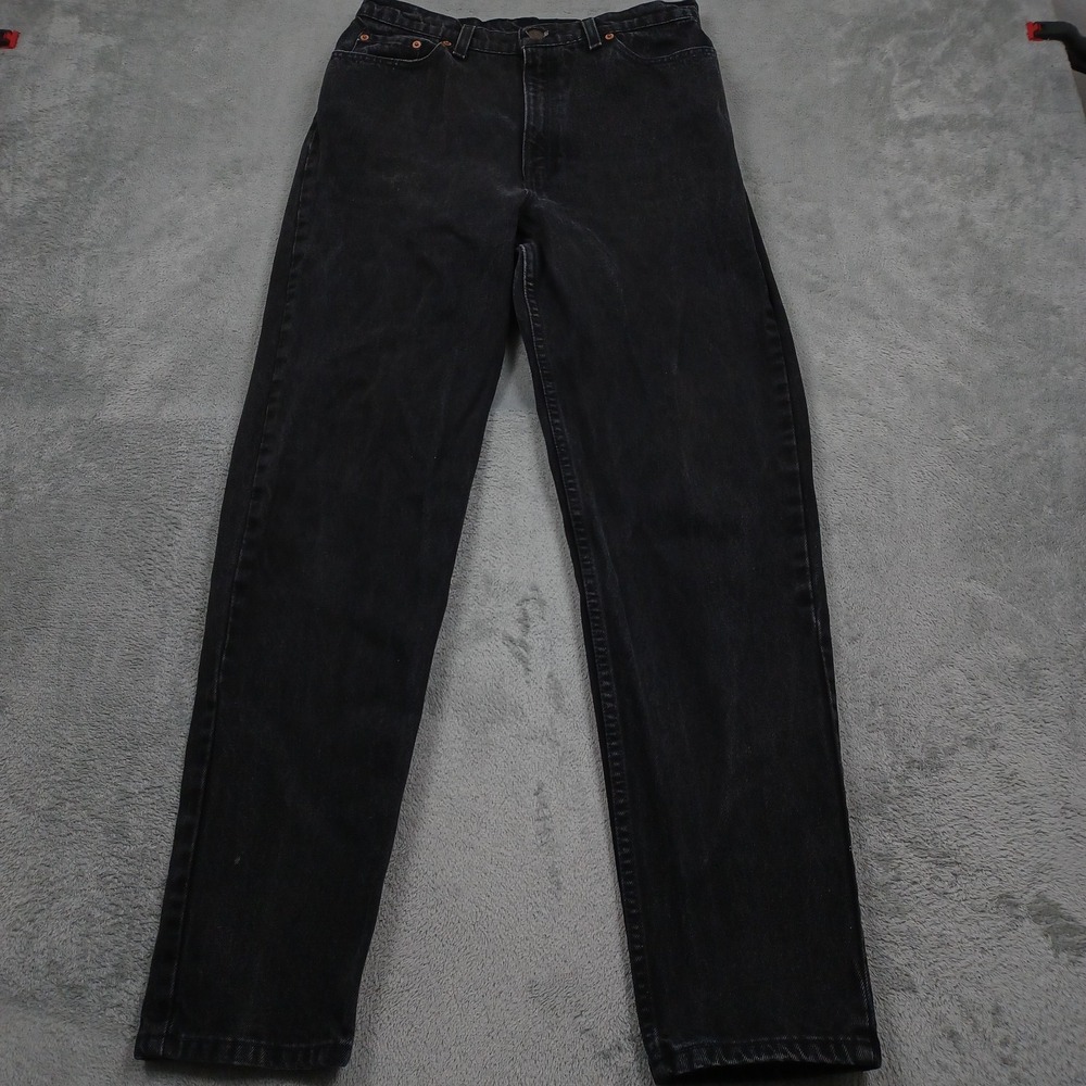 Levis 521 Jeans Womens 14 Black Denim Tapered Pockets Casual Vintage USA